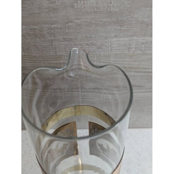 Russian Martini Pitcher and Glasses with Raised Embossed Gold Trim - Picture 8 of 10